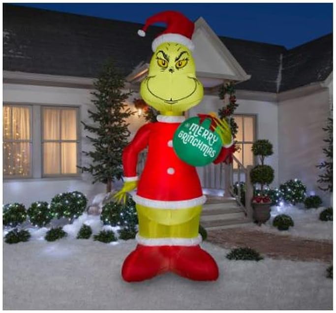 Animated Grinch Inflatable Christmas Decor Q762