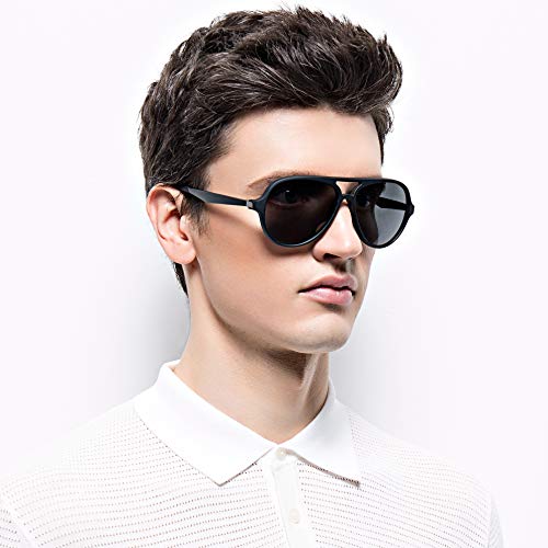 Polarized Plastic Lightweight Double Bridge Frame UV Protection Sunglasses U4013