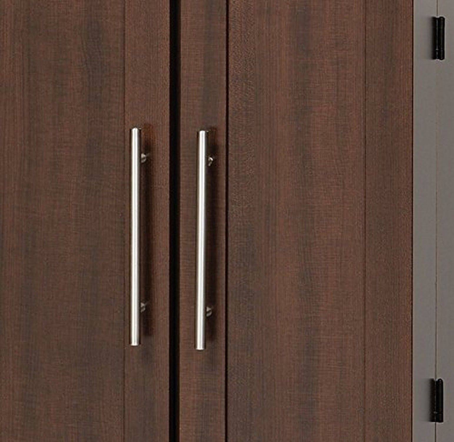 Espresso Locking Media Storage Cabinet with Shaker Doors G5263