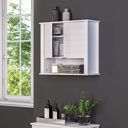 Gray Two-Door Wall Cabinet W899356