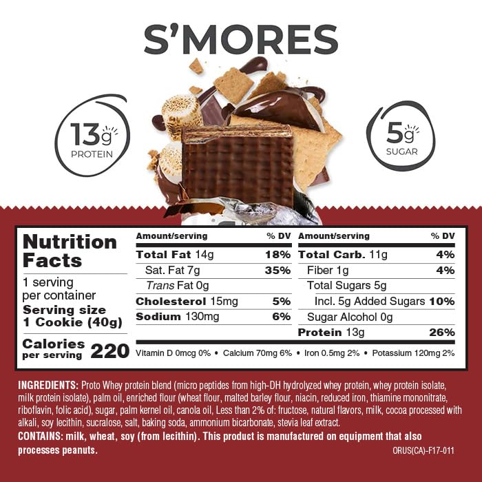 S'Mores Protein Wafer Bars, 1.4 Ounce (12 Count) V783