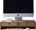 Wood Monitor Stand with 2 Drawers J240223