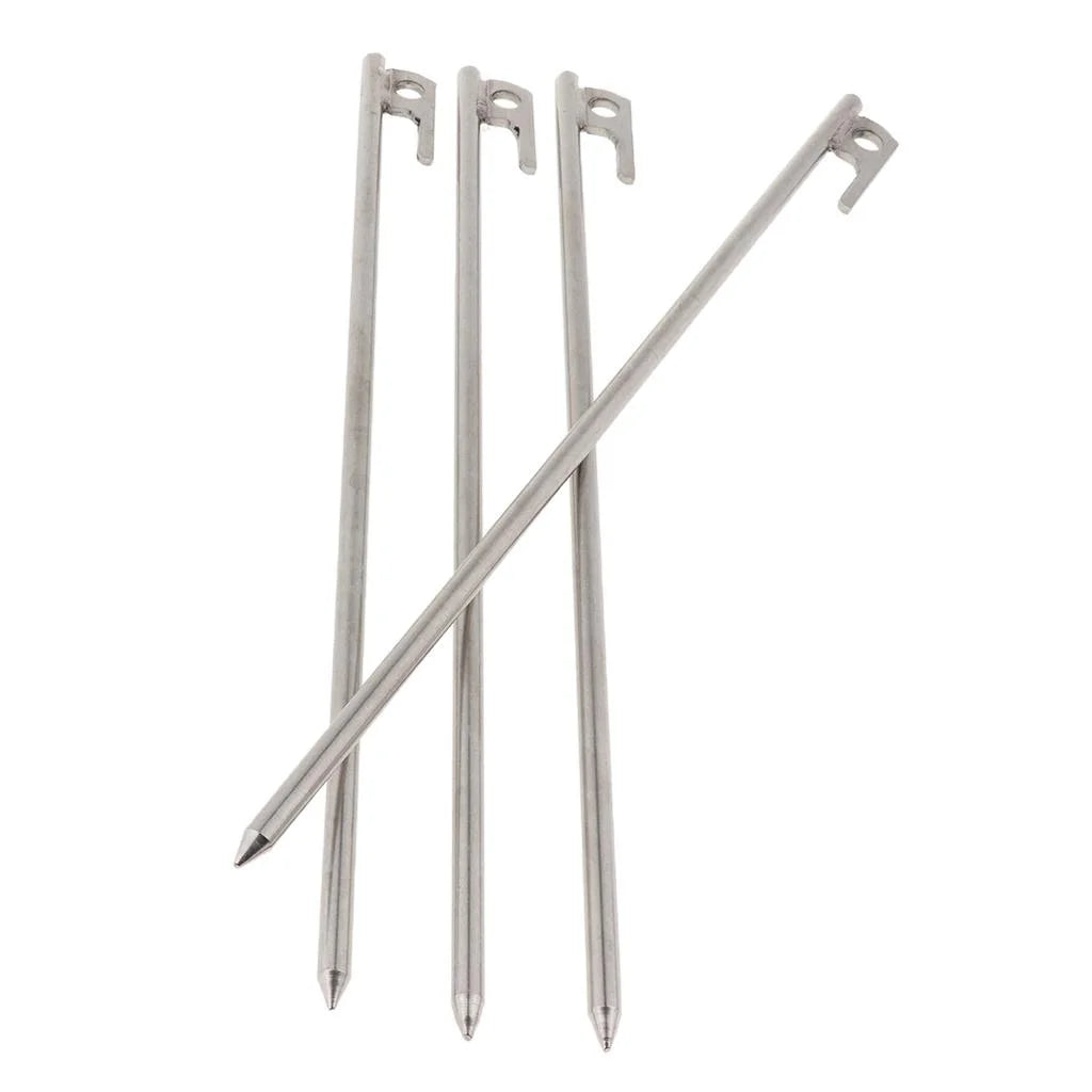 40cm Heavy-Duty Steel Solid Tent Stakes Pegs Ground Nail M8246
