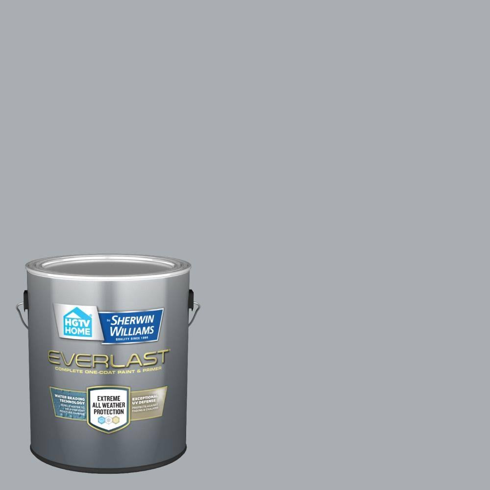 Morning Fog Satin Exterior Paint (1-Gallon) K370822