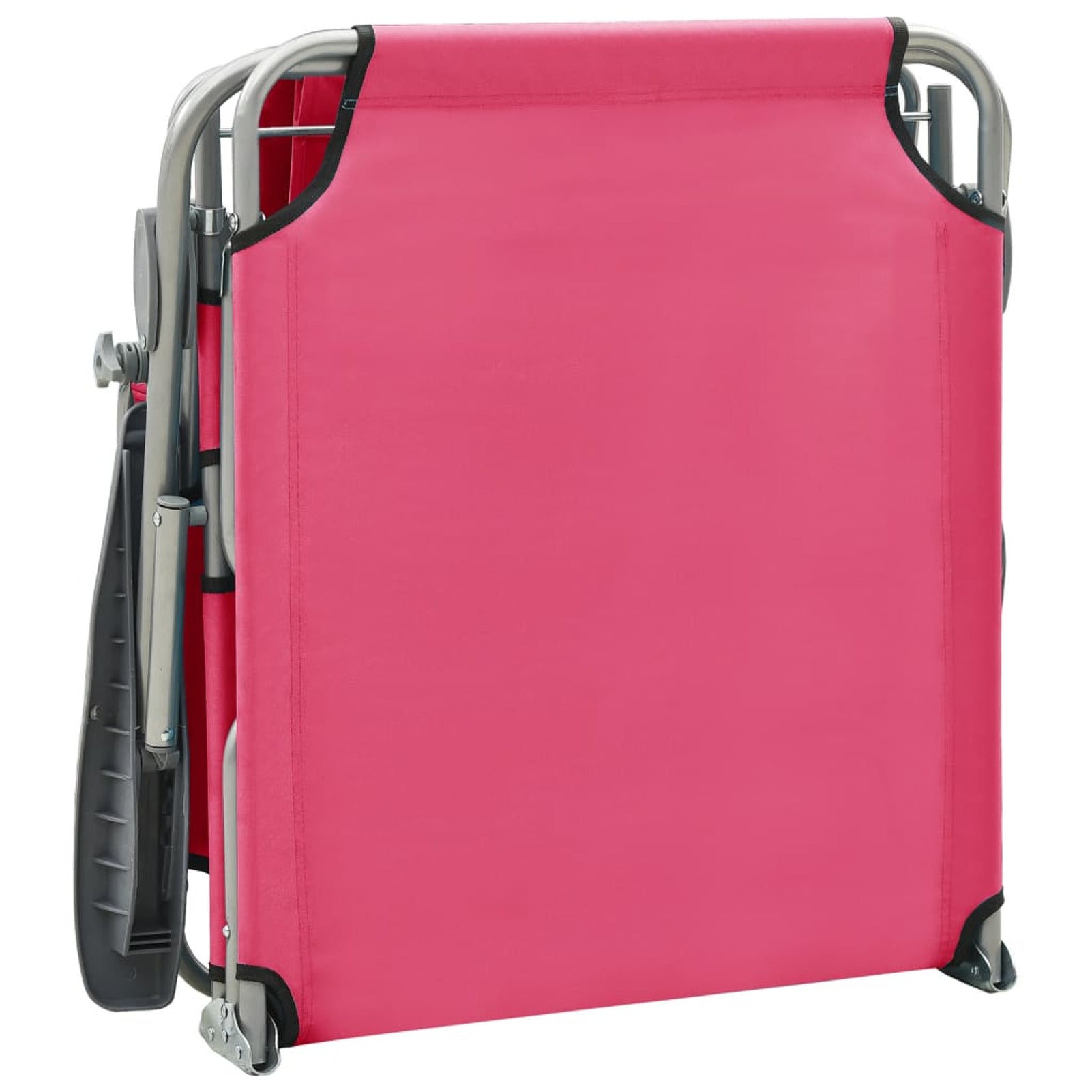 Pink Steel Sun Lounger with Canopy K6251