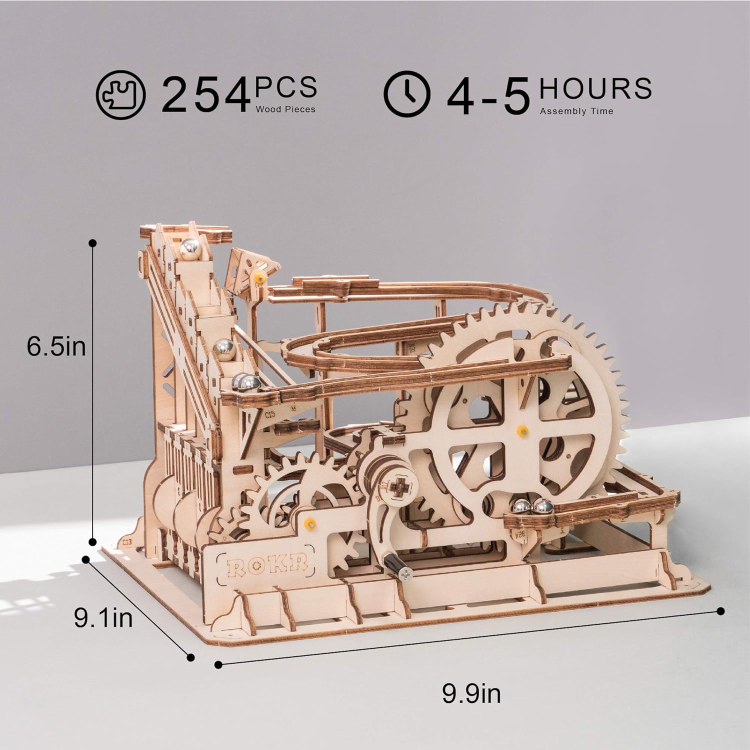 Marble Run 3D Wooden Model Kits 3D Puzzle Mechanical Puzzles W515