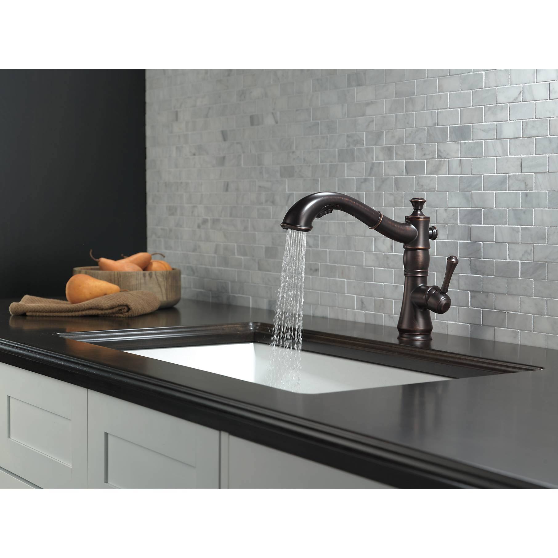 Venetian Bronze Single Handle Pull-Out Kitchen Faucet C50279