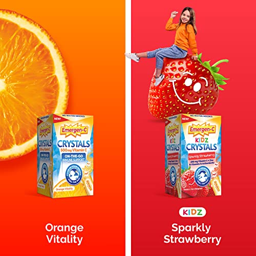 56 Stick Packs Sparkly Strawberry Immune Support Supplement with Vitamin C T257