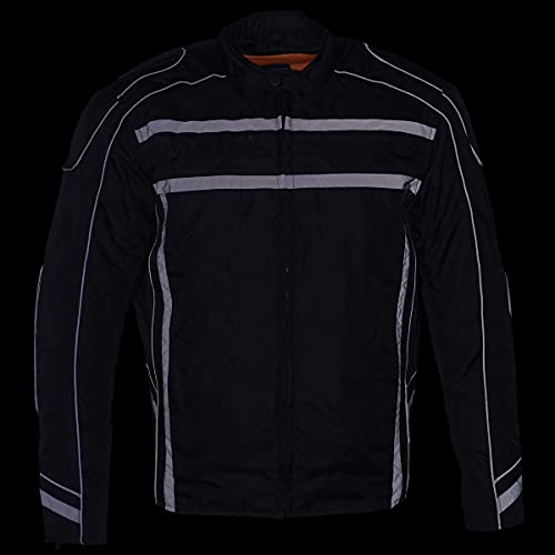 Milwaukee Leather Men's Armored Textile Motorcycle Rider Jacket L780