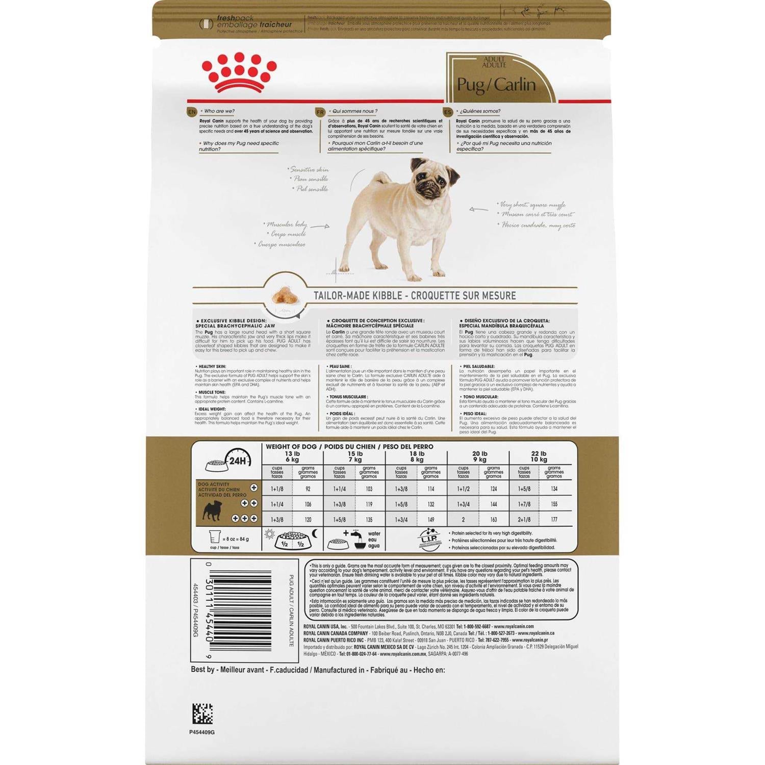 Pug Adult Dry Dog Food G6027