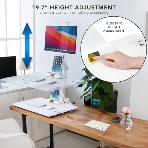 Electric Standing Desk Converter with Monitor Mount E202476