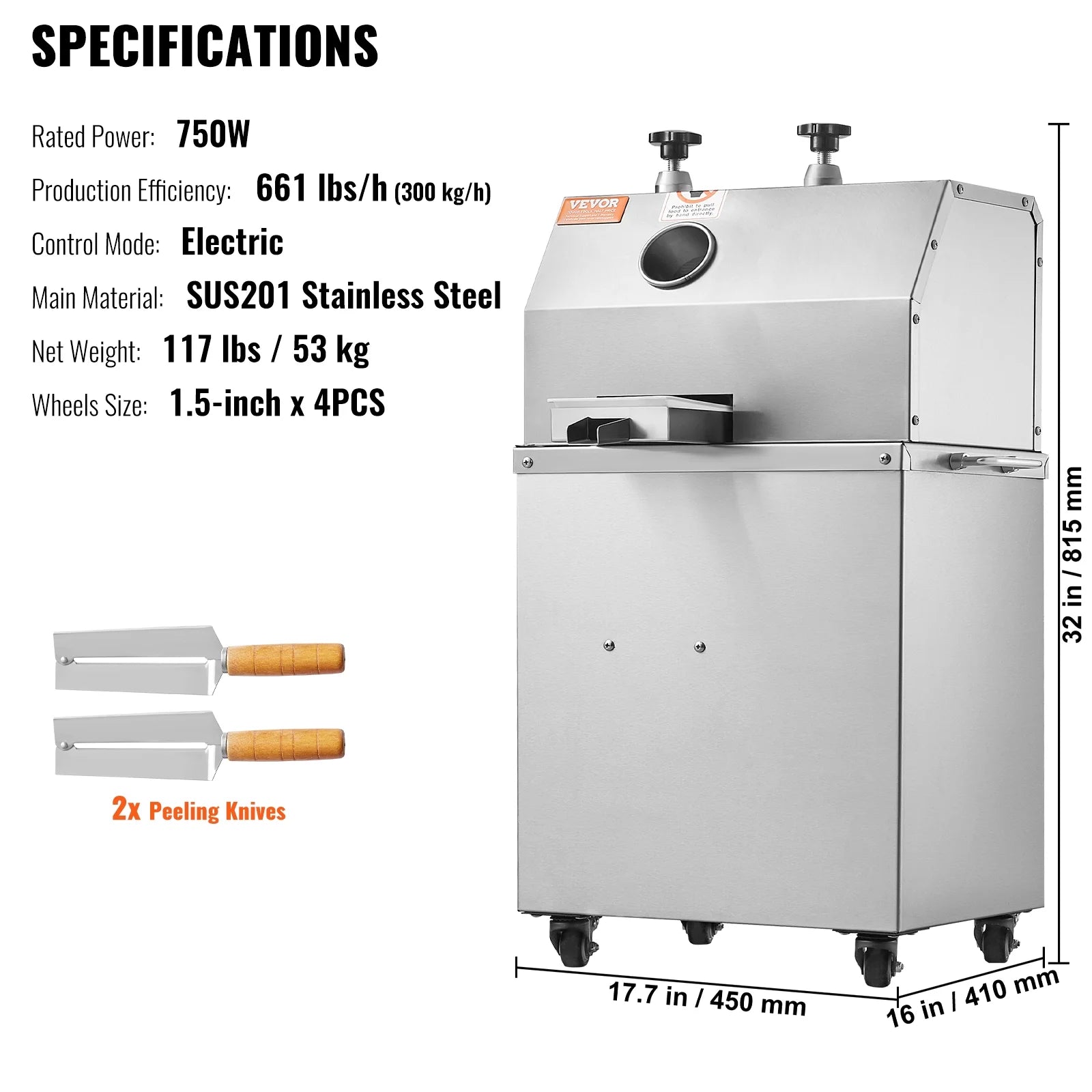 750W Electric Sugar Cane Juicer N3008