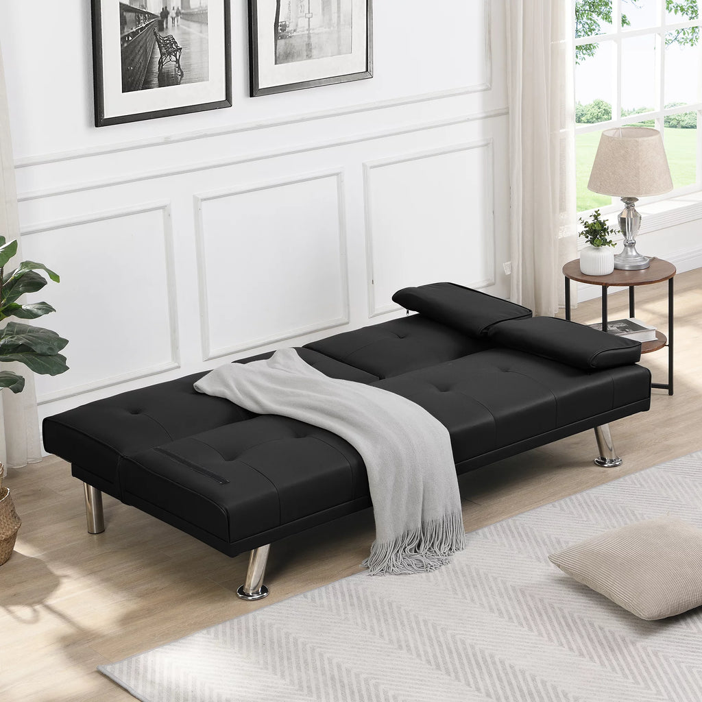 Futon Sofa Bed with Removable Armrests B6762