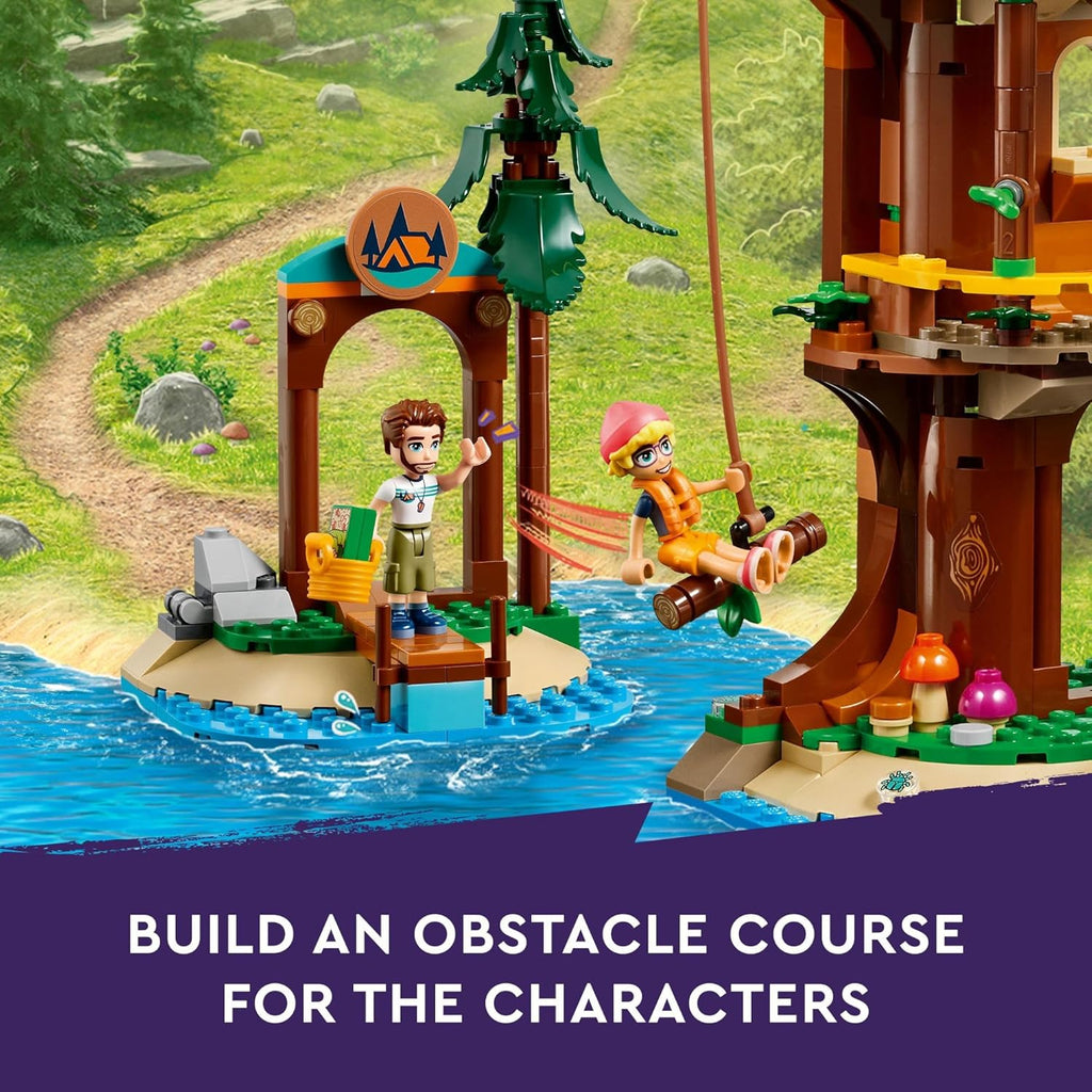 LEGO Friends Adventure Camp Tree House Toy with Doll Accessories, Outdoor Toy Playset for Kids with 5 Mini Dolls and 5 Animal Figures X5110