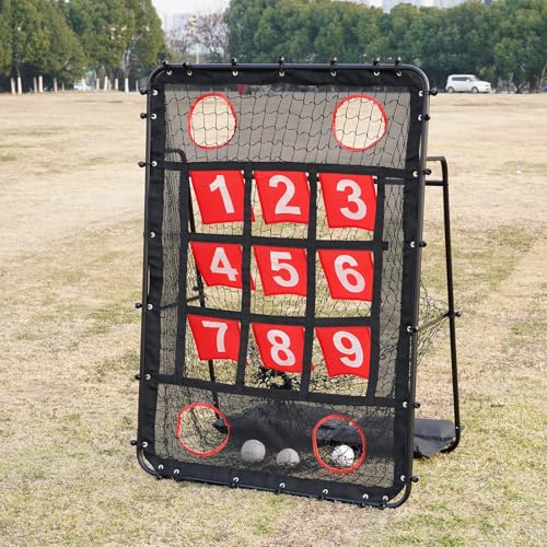 9 Hole Baseball Pitching Target with Carry Bag T5645
