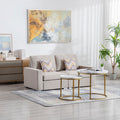 Beige Linen Fabric Living Room Set A32710