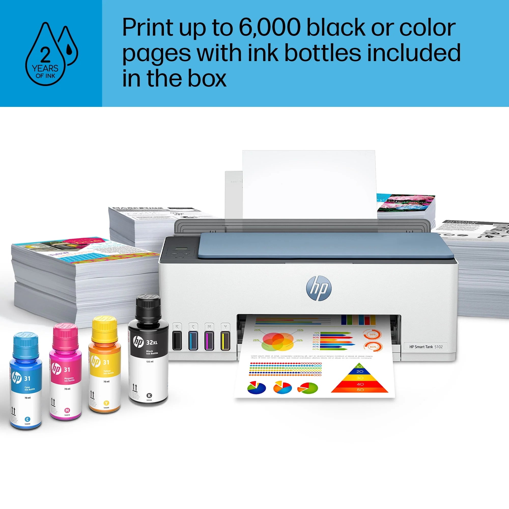 Wireless All-in-One Color Inkjet Tank Printer F9275
