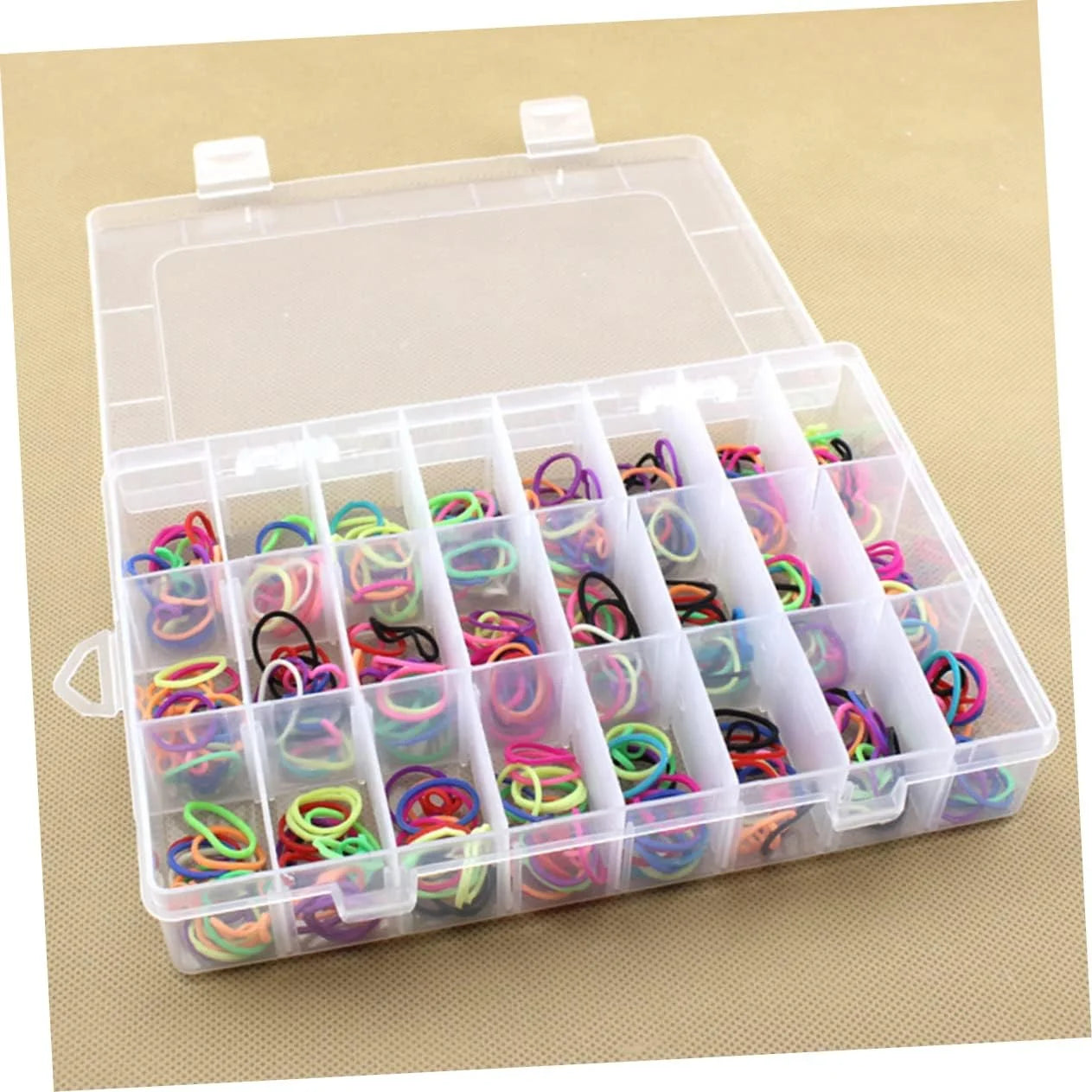 12 Pcs Clear Plastic Storage Box with Compartments P897