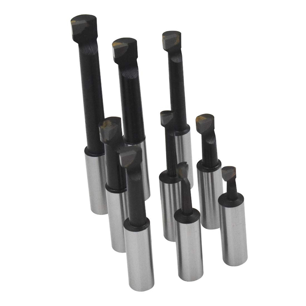 9pcs R8 Shank 1/2 Carbide Boring Bar Set C1259