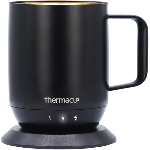 Midnight Black 14 oz Electric Coffee Mug with Lid Q849