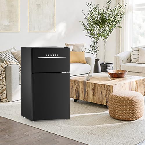 3.1 CU' Mini Fridge with Freezer, 2-Door Compact Refrigerator, Silver L189435