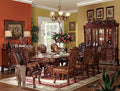 9pc Formal Dining Table Set with 6 Side Chairs and 2 Arm Chairs O496