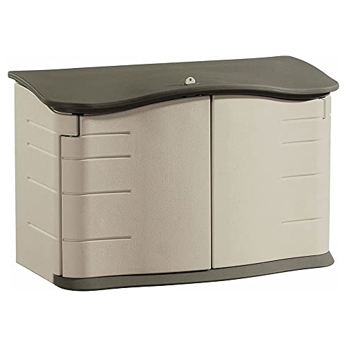 Beige/Brown Resin Outdoor Storage Shed (4.5 x 3 Ft) P91568