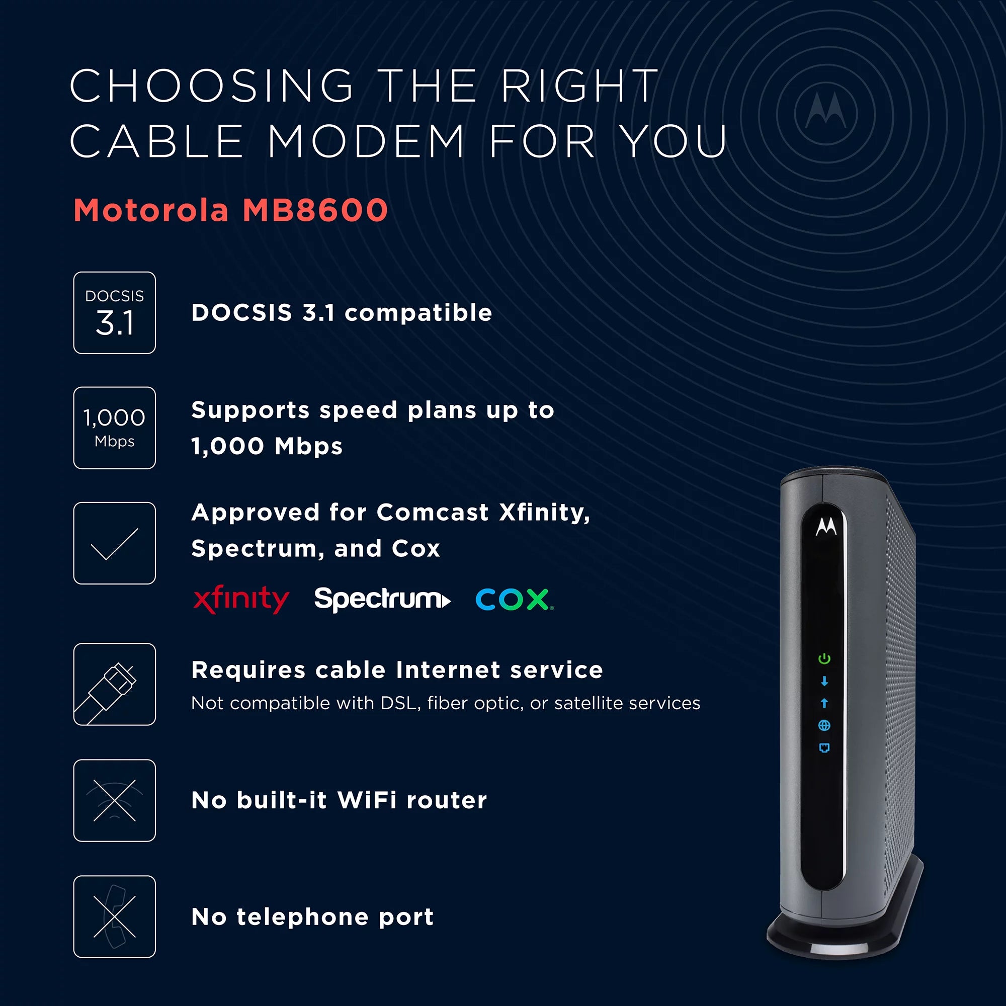 DOCSIS 3.1 Cable Modem W7684
