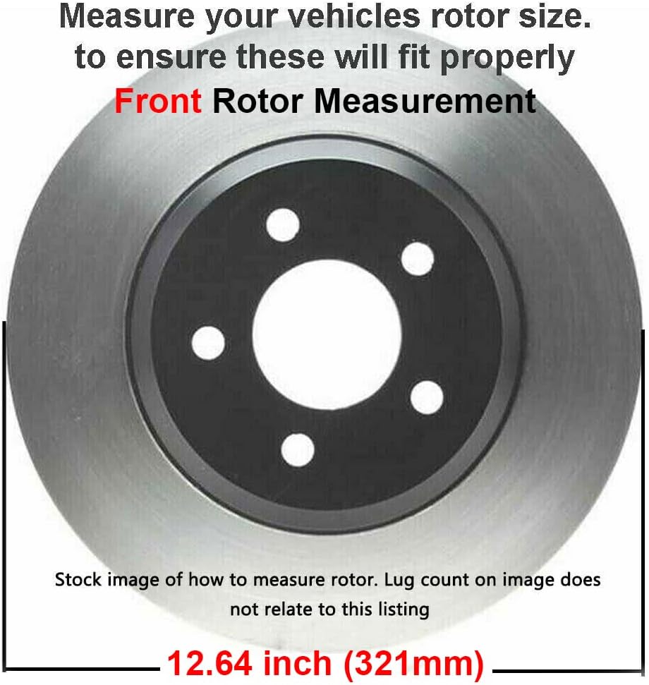 Front Brake Kit Ceramic Brake Rotors and Pads 12.64 inch Z3030