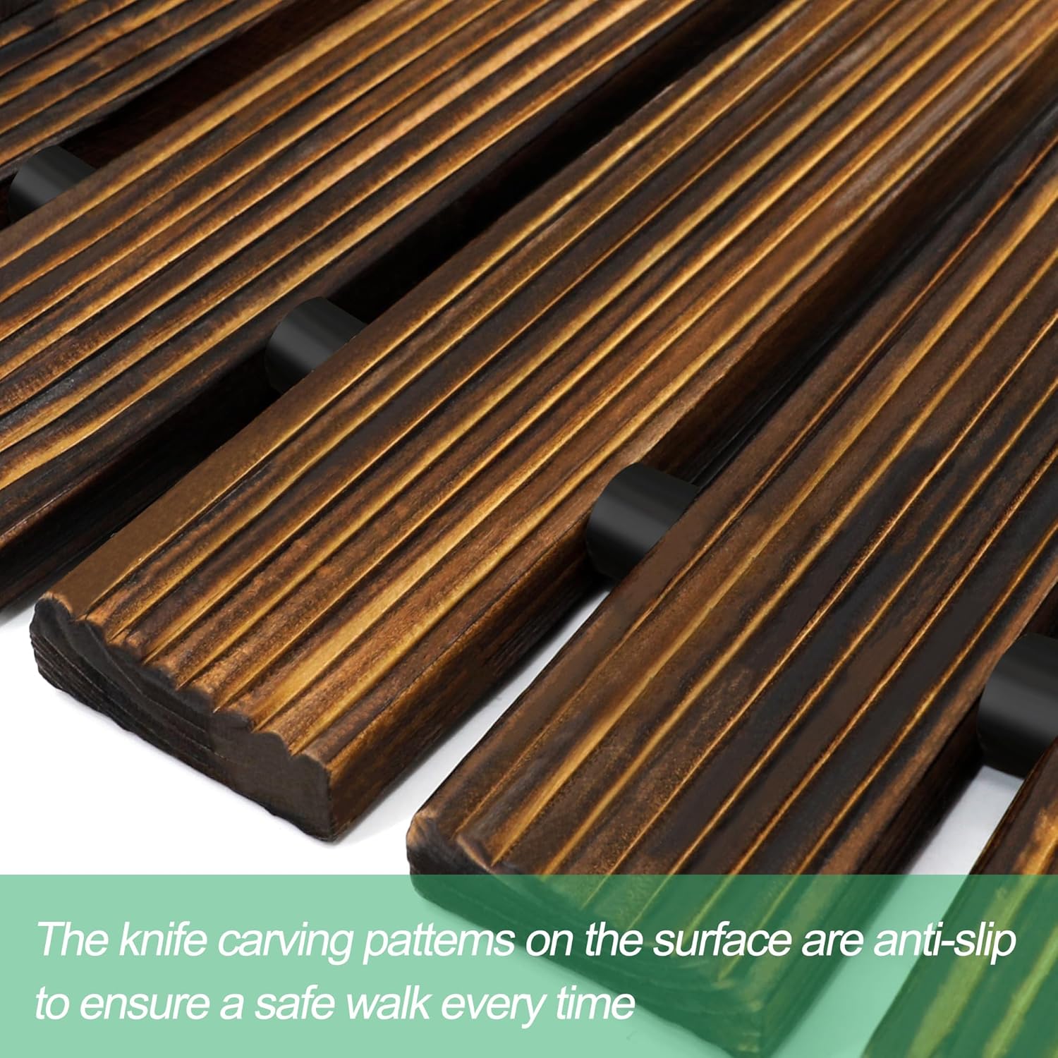 12 ft Wooden Cedar Garden Pathway T600