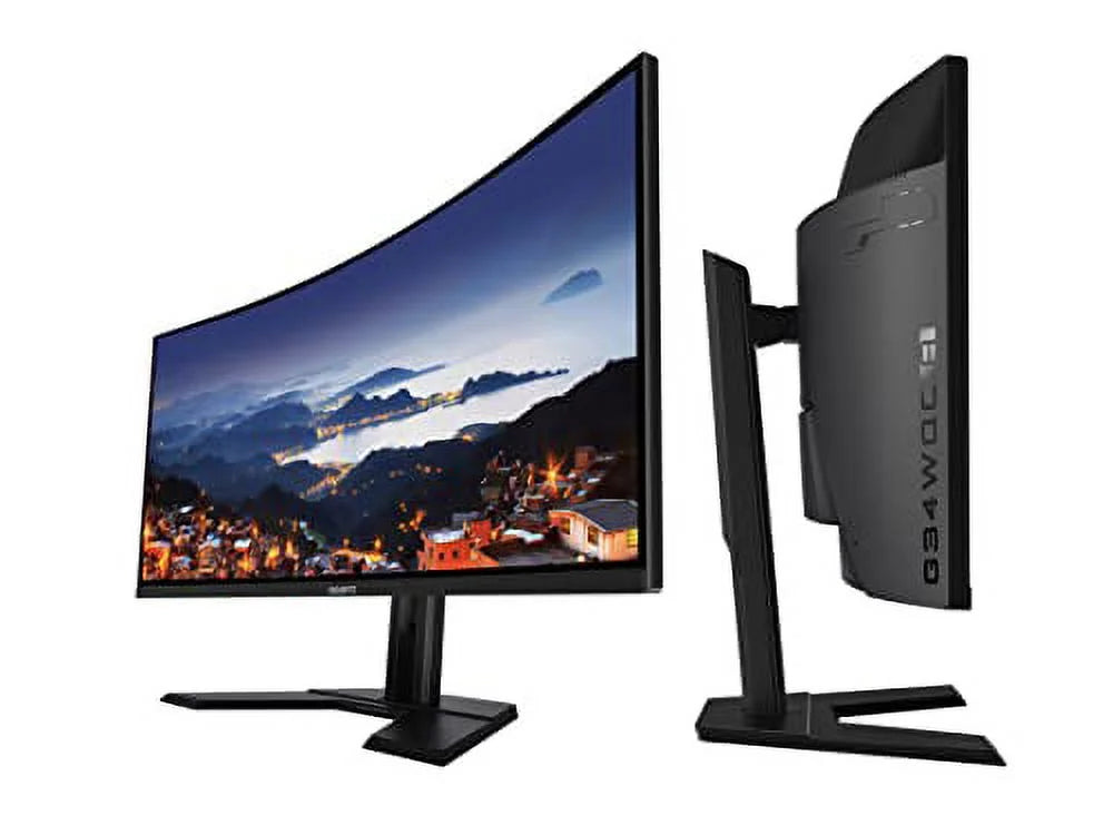 34" 144Hz Ultra-Wide Curved Gaming Monitor, 3440 x 1440 VA 1500R, 1ms Response Time, FreeSync Premium, Black Q538651