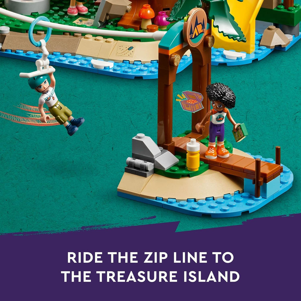 LEGO Friends Adventure Camp Tree House Toy with Doll Accessories, Outdoor Toy Playset for Kids with 5 Mini Dolls and 5 Animal Figures X5110