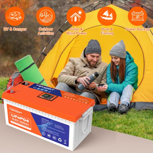 12V 300AH LiFePO4 Lithium Battery with Smart Display & APP Monitoring, 200A BMS, 2560W Load Power, 5000+ Cycles H3623