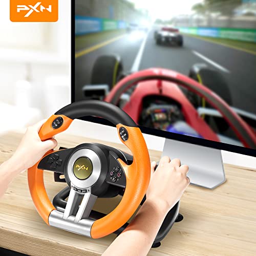 Racing Wheel Gaming Steering Wheel 180 Degree Driving Wheel with Pedal N215