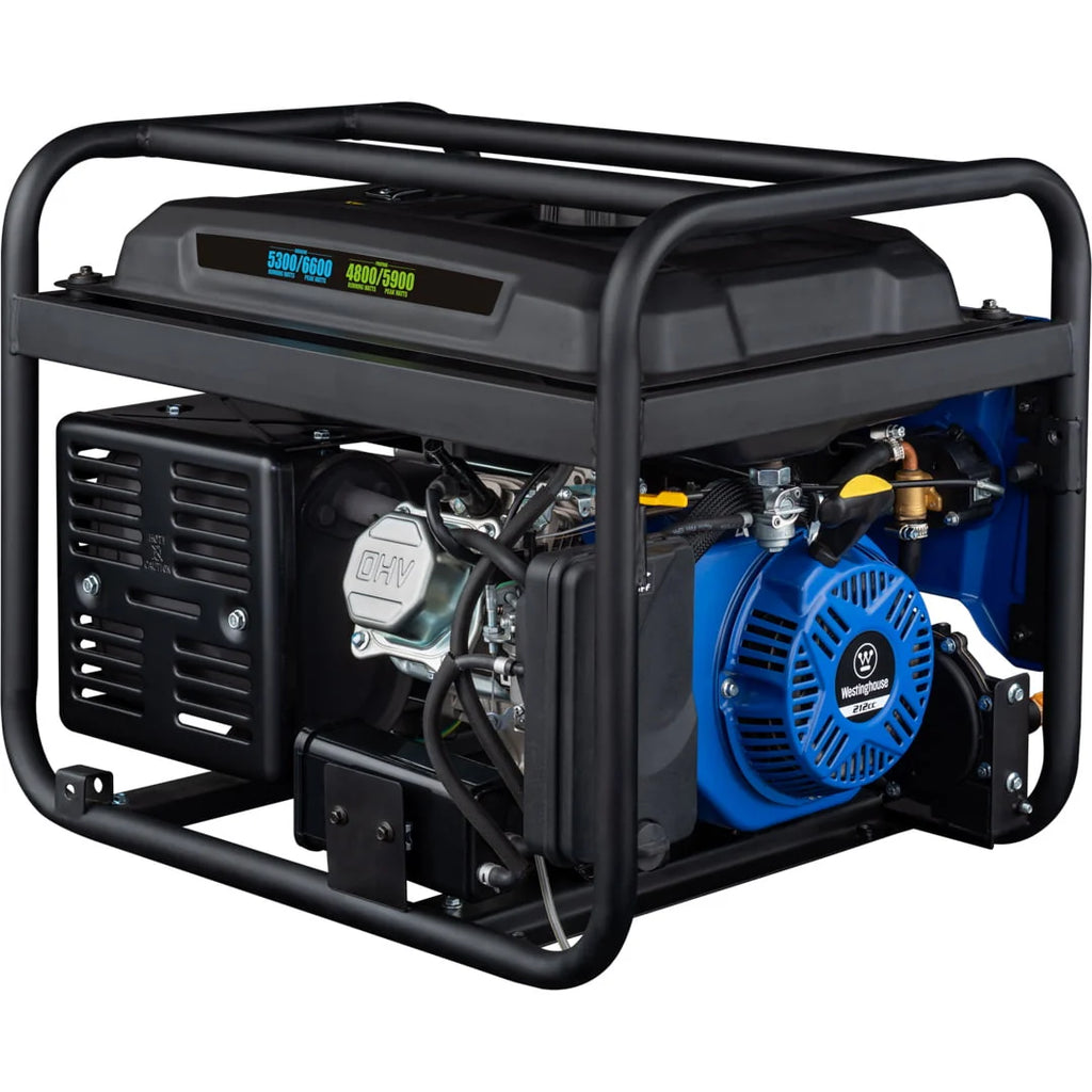 6600 Peak Watt Dual Fuel Portable Generator with Remote Electric Start U87256