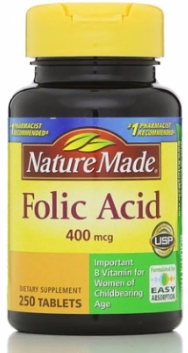 Folic Acid 400 mcg Tablets 250 Each - Pack of 3 I64987