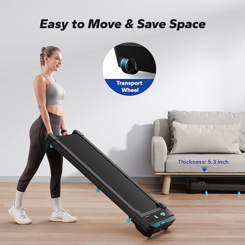 Walking Pad, Under Desk Treadmill, 2 in 1 Quiet Portable Mini Treadmill with Remote Control M132125