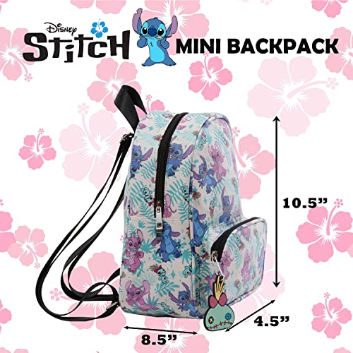 Mini Backpack Purse with Allover Print, 10.5 Inch, Faux Leather C2887
