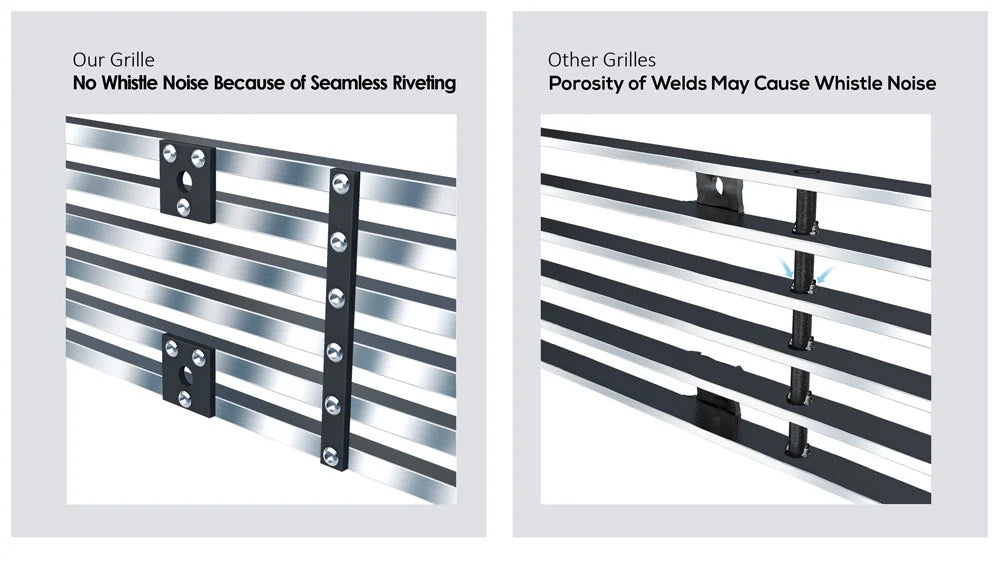 Full Face Stainless Steel Chrome Billet Grille Grill Insert S765