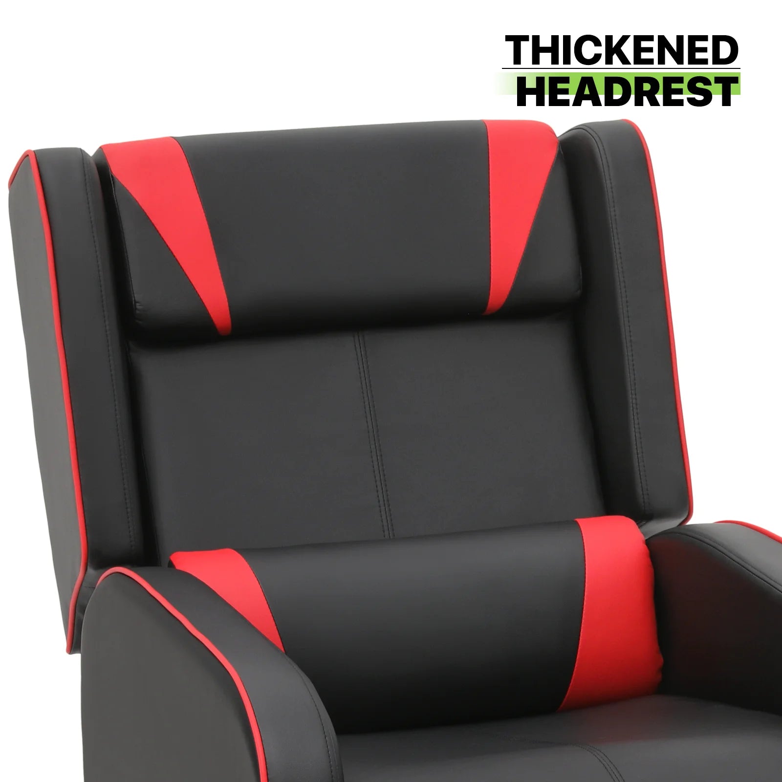 Red PU Leather Gaming Recliner Chair with Footrest O396124