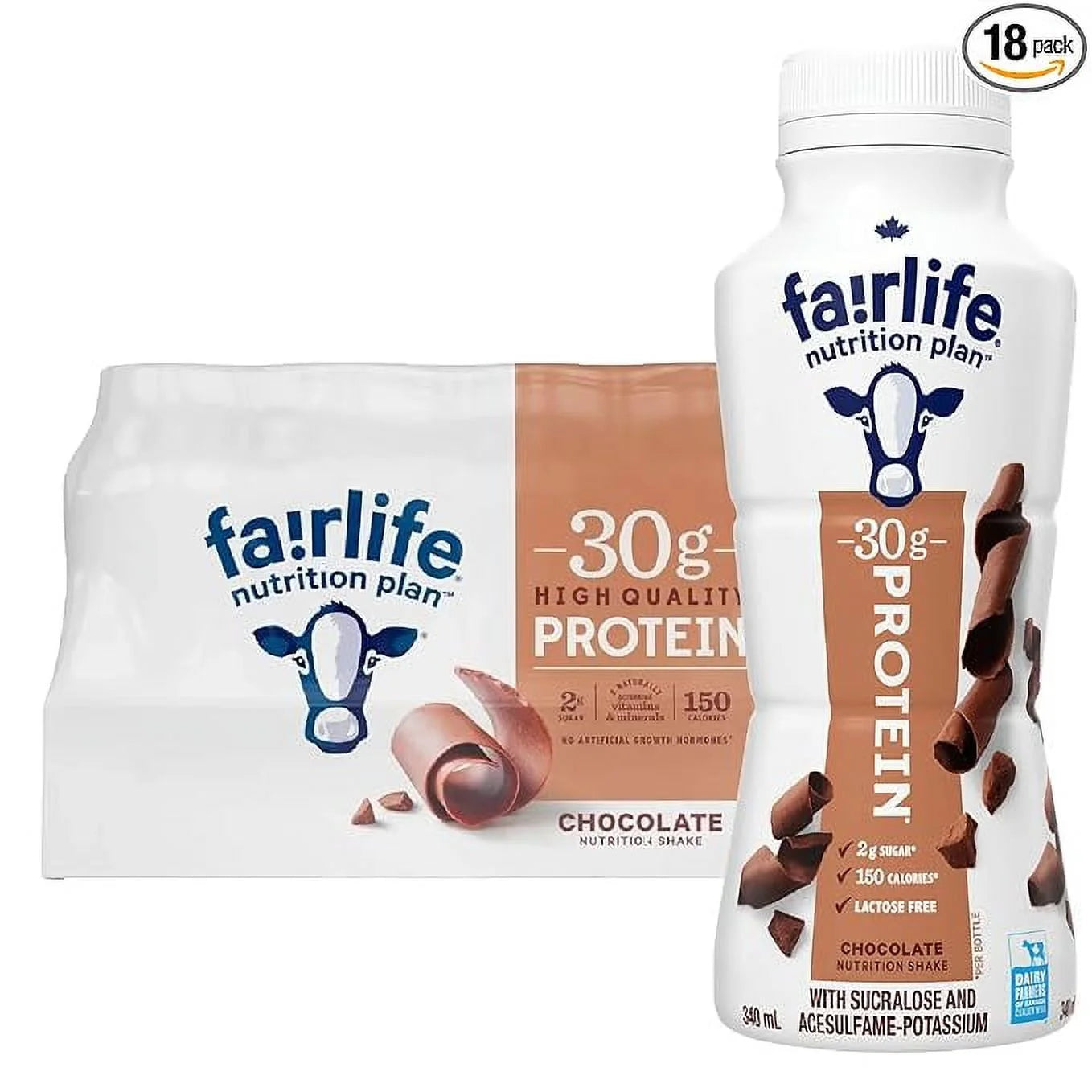 30g Protein Shake, Chocolate, 11.5 fl oz, 18-count B26072
