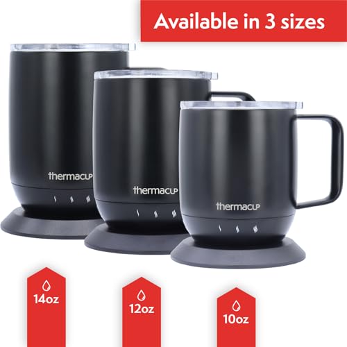 Midnight Black 14 oz Electric Coffee Mug with Lid Q849