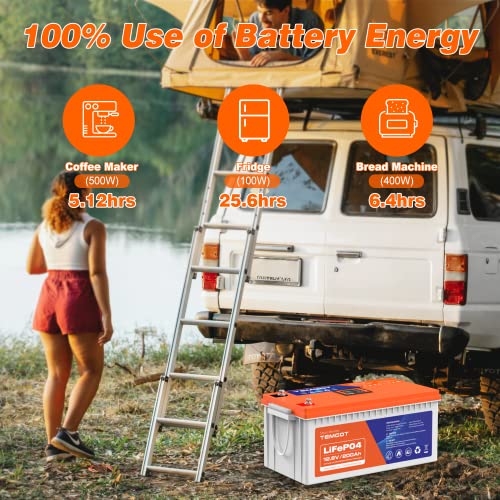 12V 300AH LiFePO4 Lithium Battery with Smart Display & APP Monitoring, 200A BMS, 2560W Load Power, 5000+ Cycles H3623