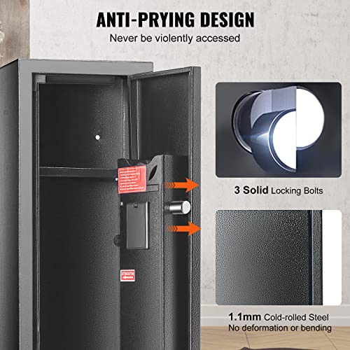 6-8 Rifles Gun Safe with Fingerprint & Digital Keypad Lock X153390