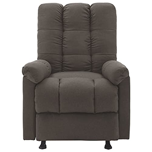 Brown Fabric Reclinable Massage Wingback Chair U898
