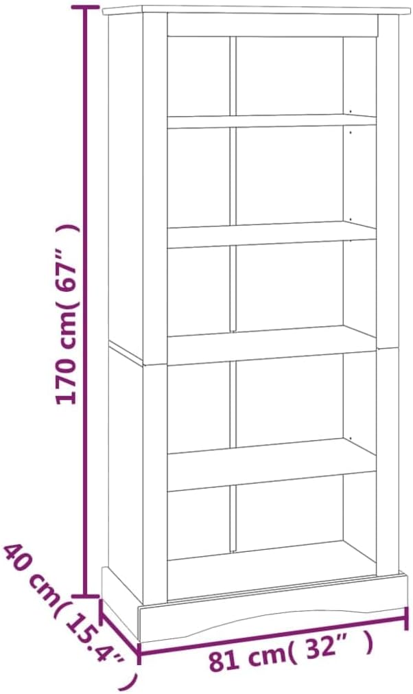 5-Tier Bookcase M4744