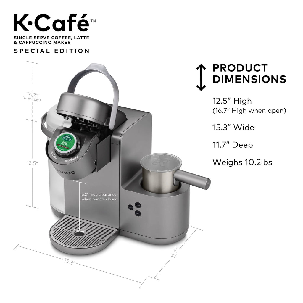 Single Serve K-Cup Pod Coffee, Latte and Cappuccino Maker, Nickel U967