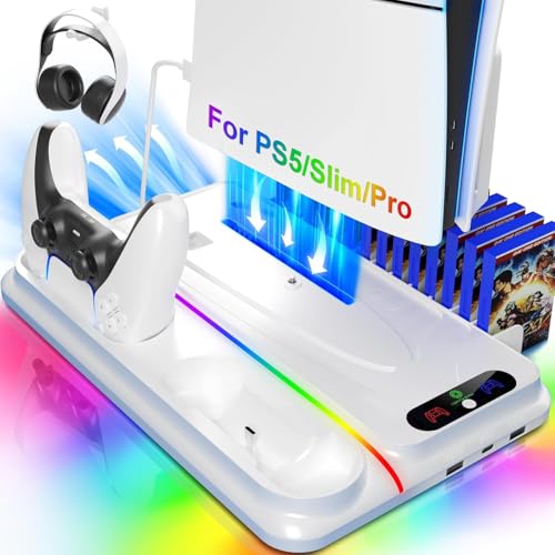 PS5 Cooling Station with Dual Controller Charger D4667