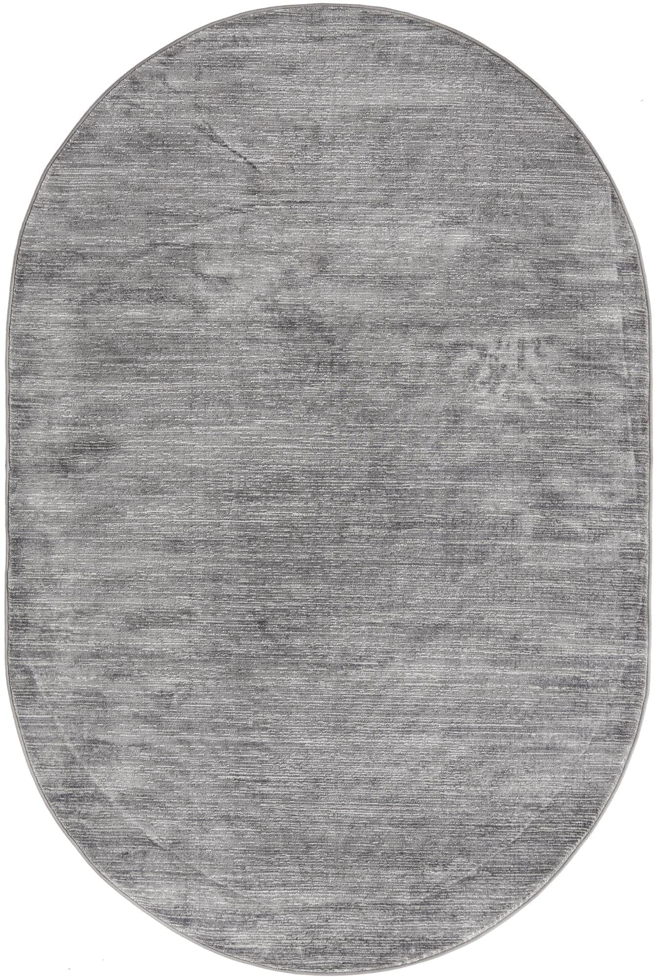 5' 3 x 8' Oval Gray Medium Rug I93661