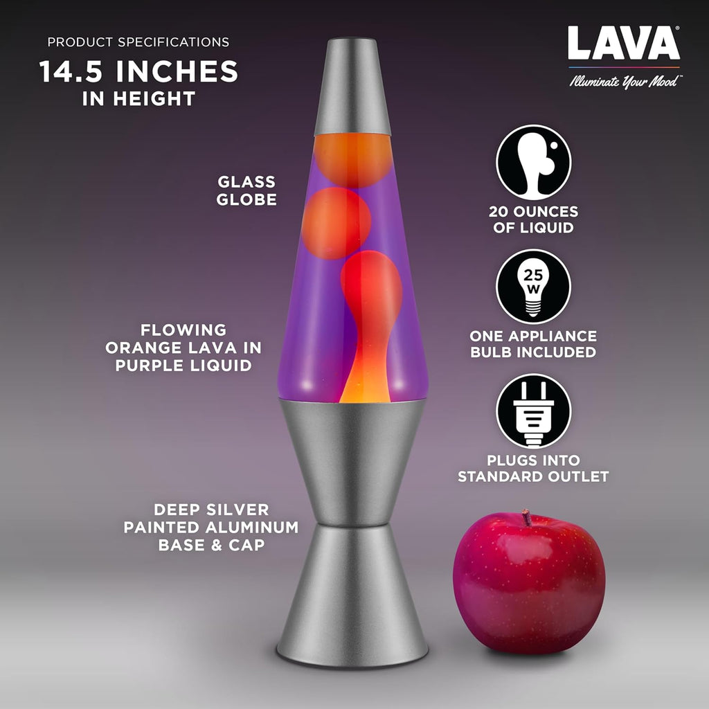 14.5" Purple Sunset Yellow Wax and Purple Liquid Motion Light A29263